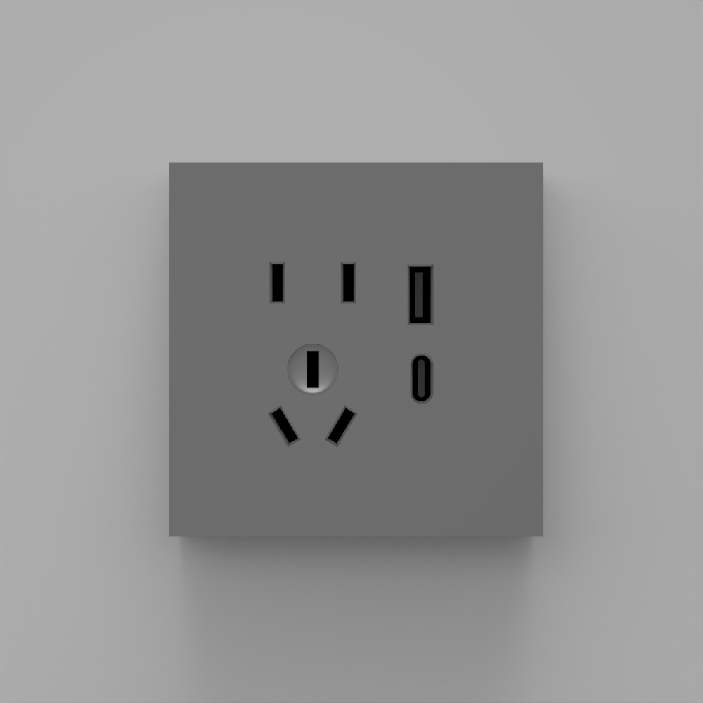 插座-肤感-五孔USB-C